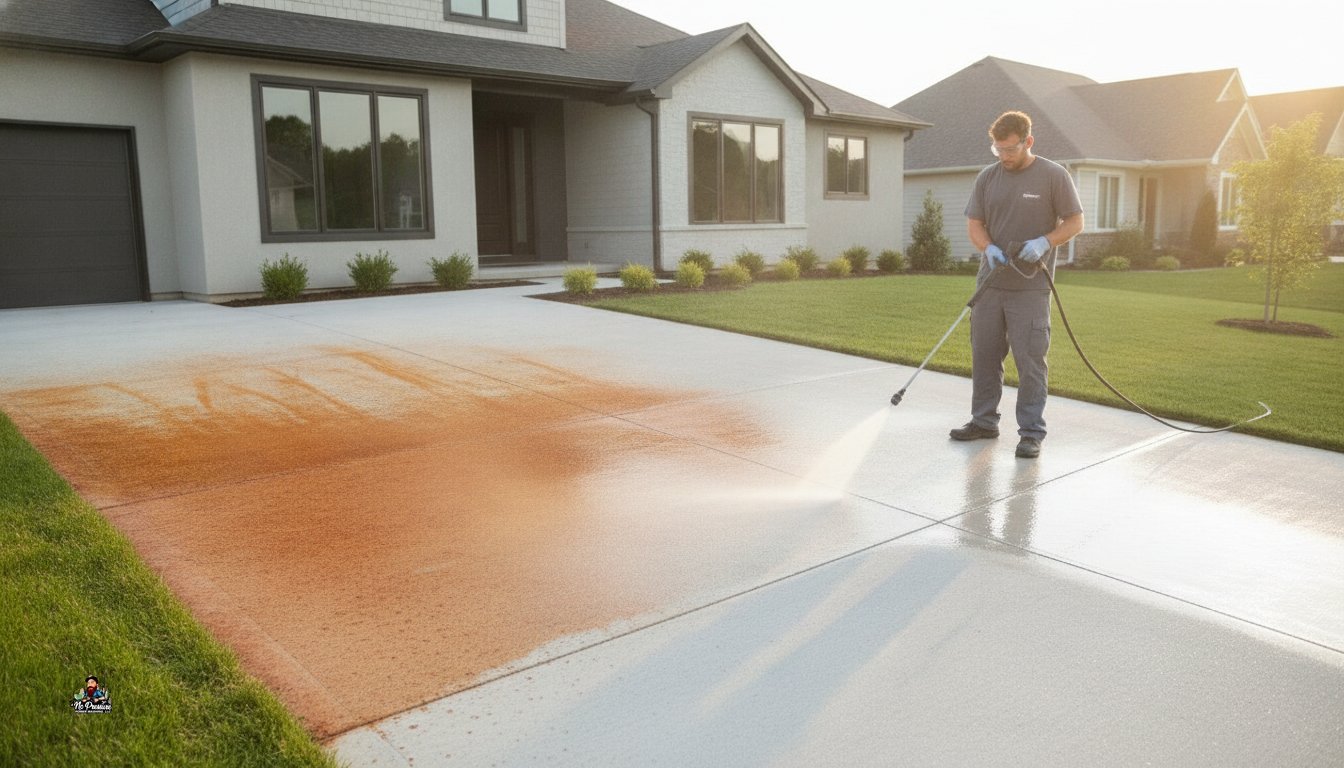 How to Remove Rust Stains from Concrete: An Omaha Homeowner’s Guide (2026)