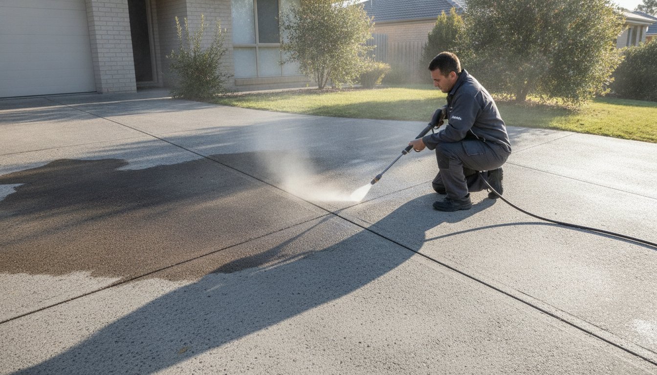 How to Remove Stubborn Oil Stains from Concrete Driveways