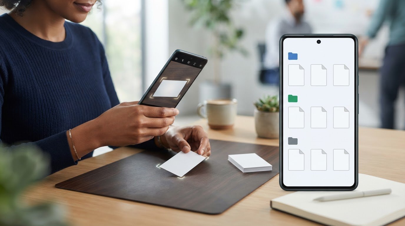 How to Scan Business Cards to PDF on Android