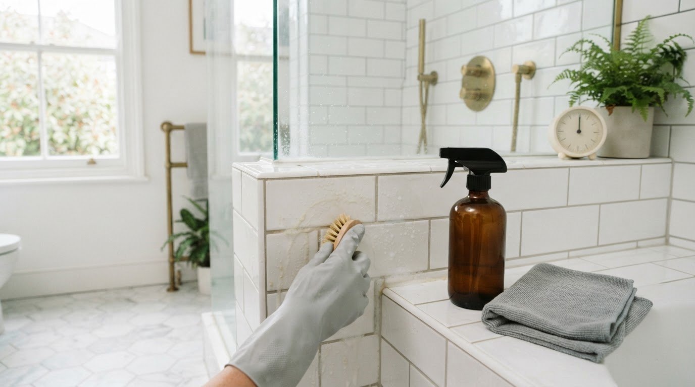How to whiten bathroom grout in Queen Anne and estimate cleaning time