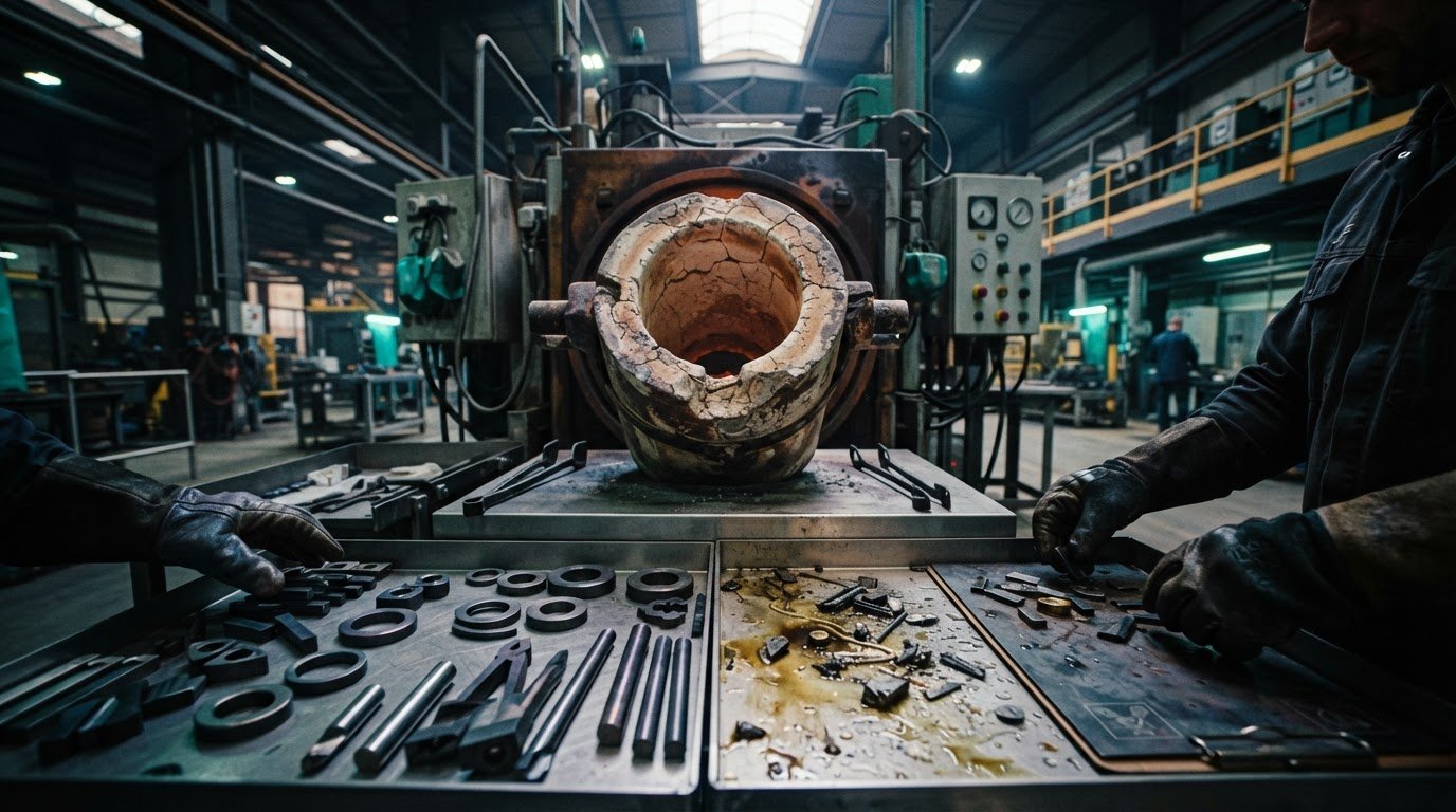 How Uncleaned Carbide Scrap Can Degrade Refractory Crucible Linings