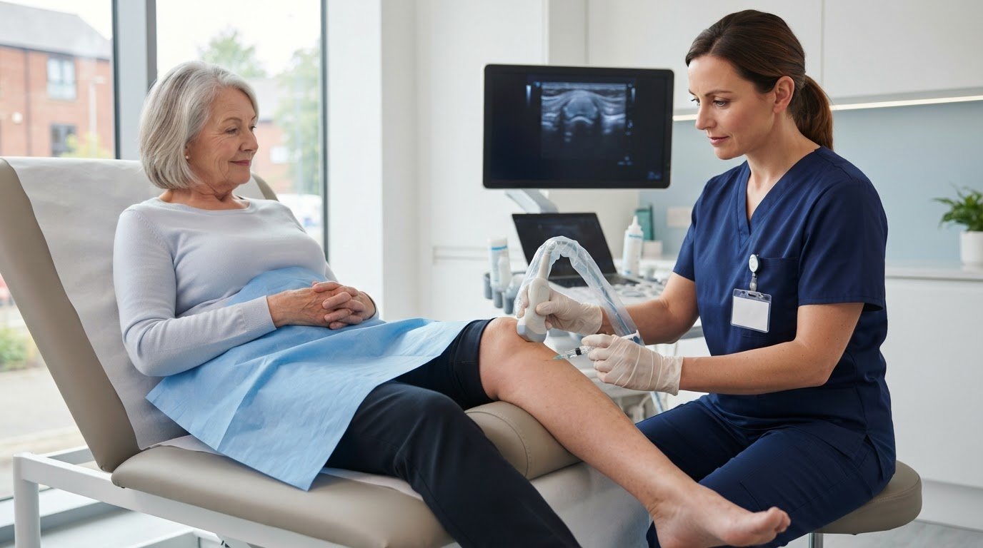 Hyaluronic acid injection for knee arthritis in Leigh: relief