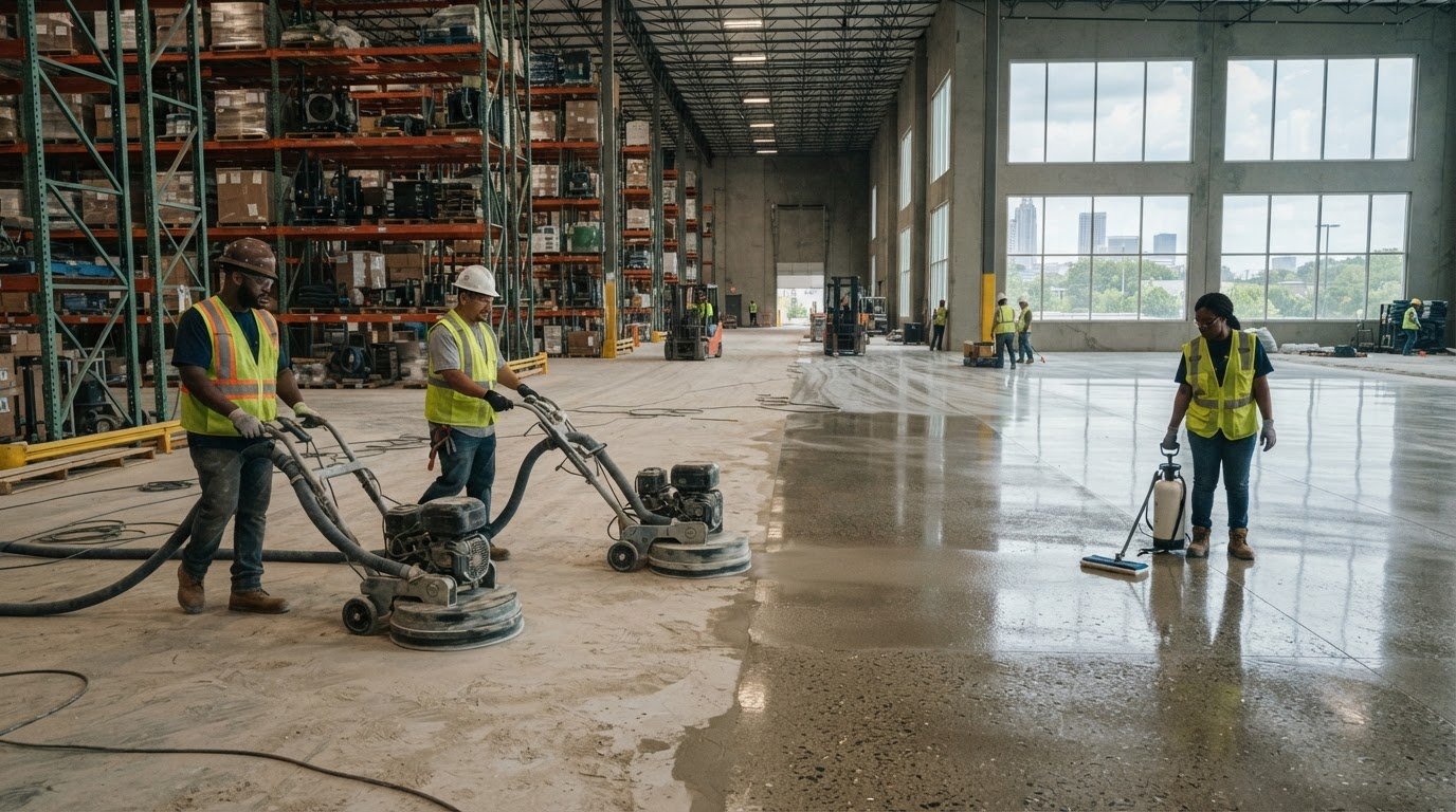 Industrial Concrete Hardener Application in Atlanta: The 2026 Facility Buyer’s Guide