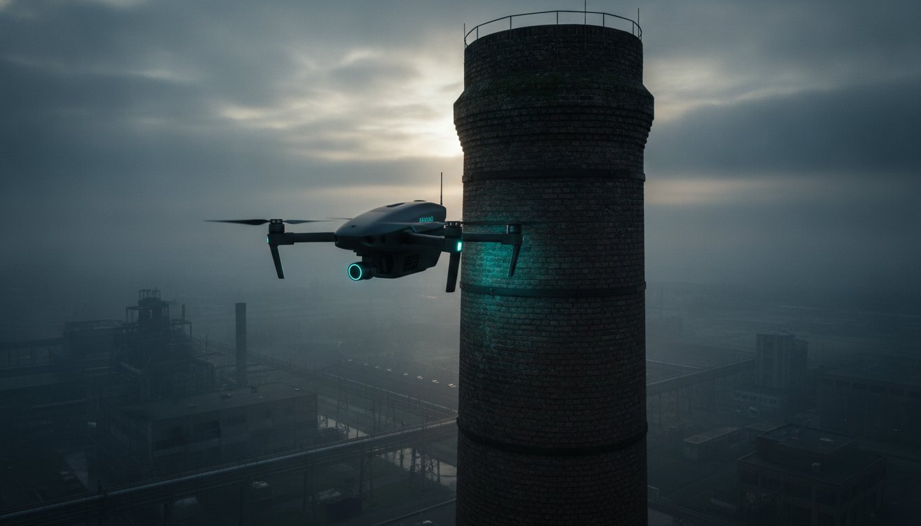 Inspectie van schoorstenen met een drone: veilig, snel en nauwkeurig