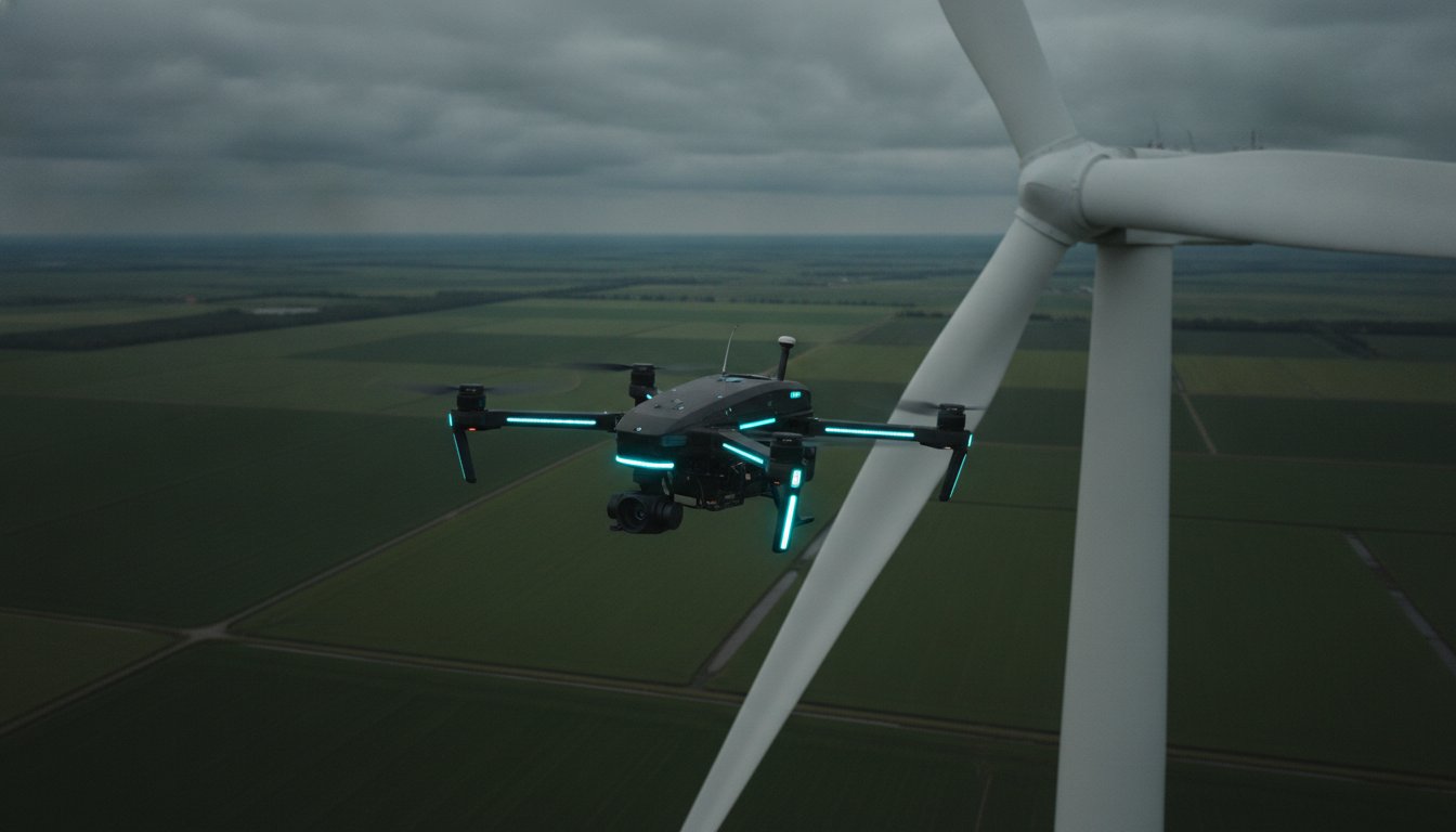 Inspectie van windturbines met een drone: veiligheid en efficiëntie in 2026