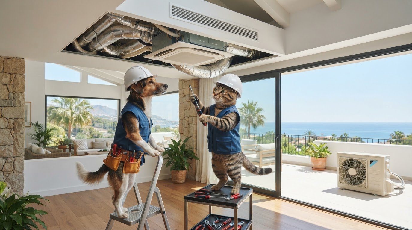 Instalación de aire acondicionado por conductos en Marbella: guía 2026