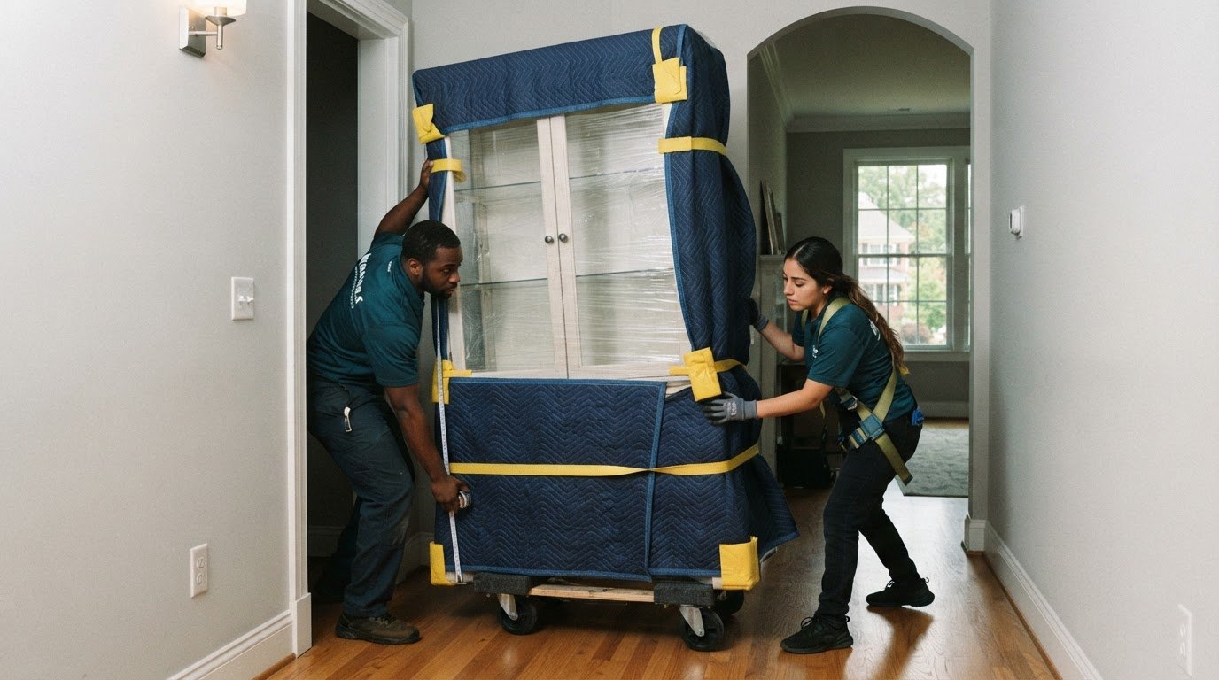 Insured Movers for a Glass China Cabinet in McLean, VA