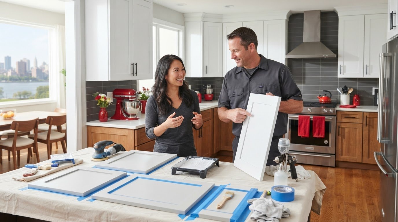 Kitchen Cabinet Spraying Service in NJ: A Homeowner’s Guide