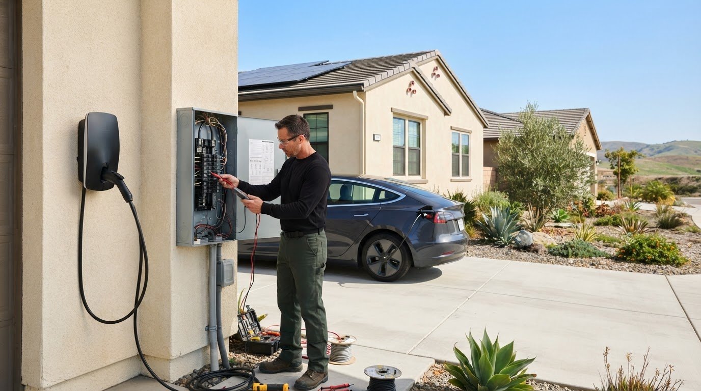 Licensed Electrician Near Menifee for EV Charger Installation