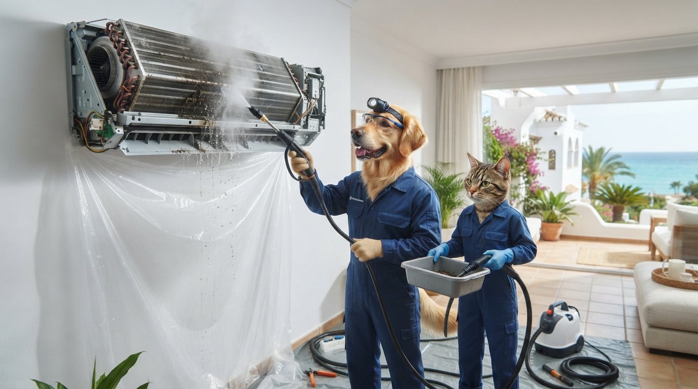 Limpieza y desinfección de aire acondicionado: Guía técnica completa 2026