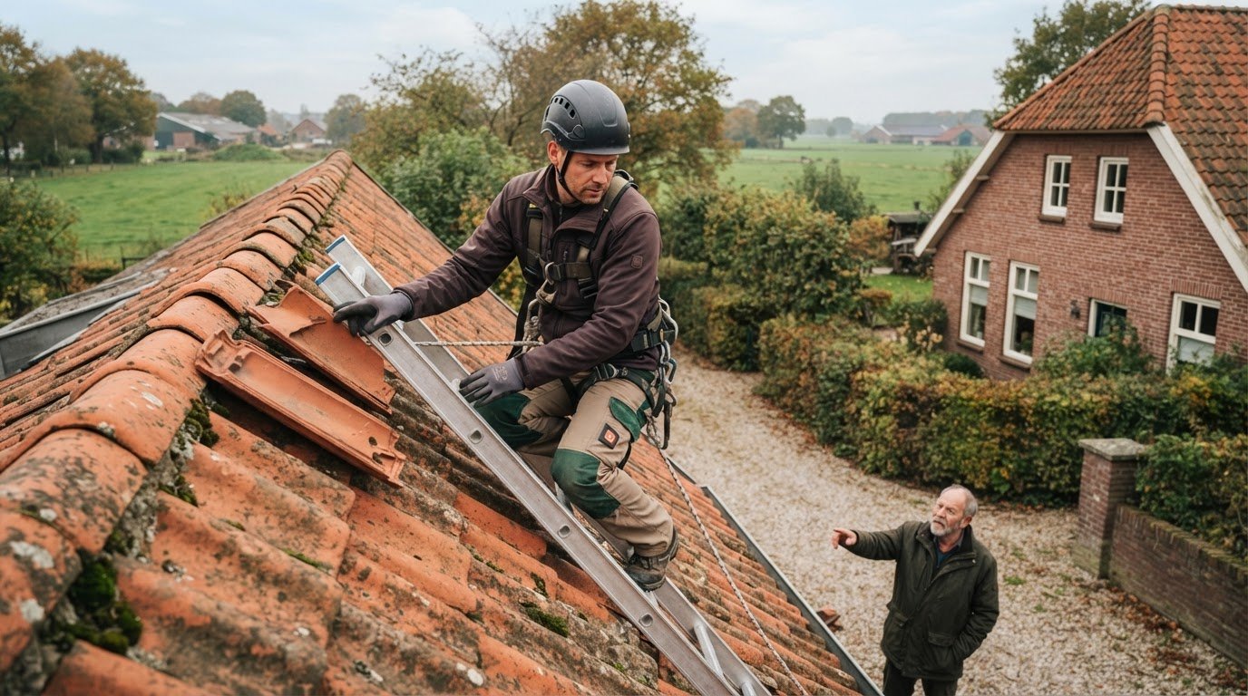Losse dakpan repareren in Eibergen: zo pak je het veilig aan