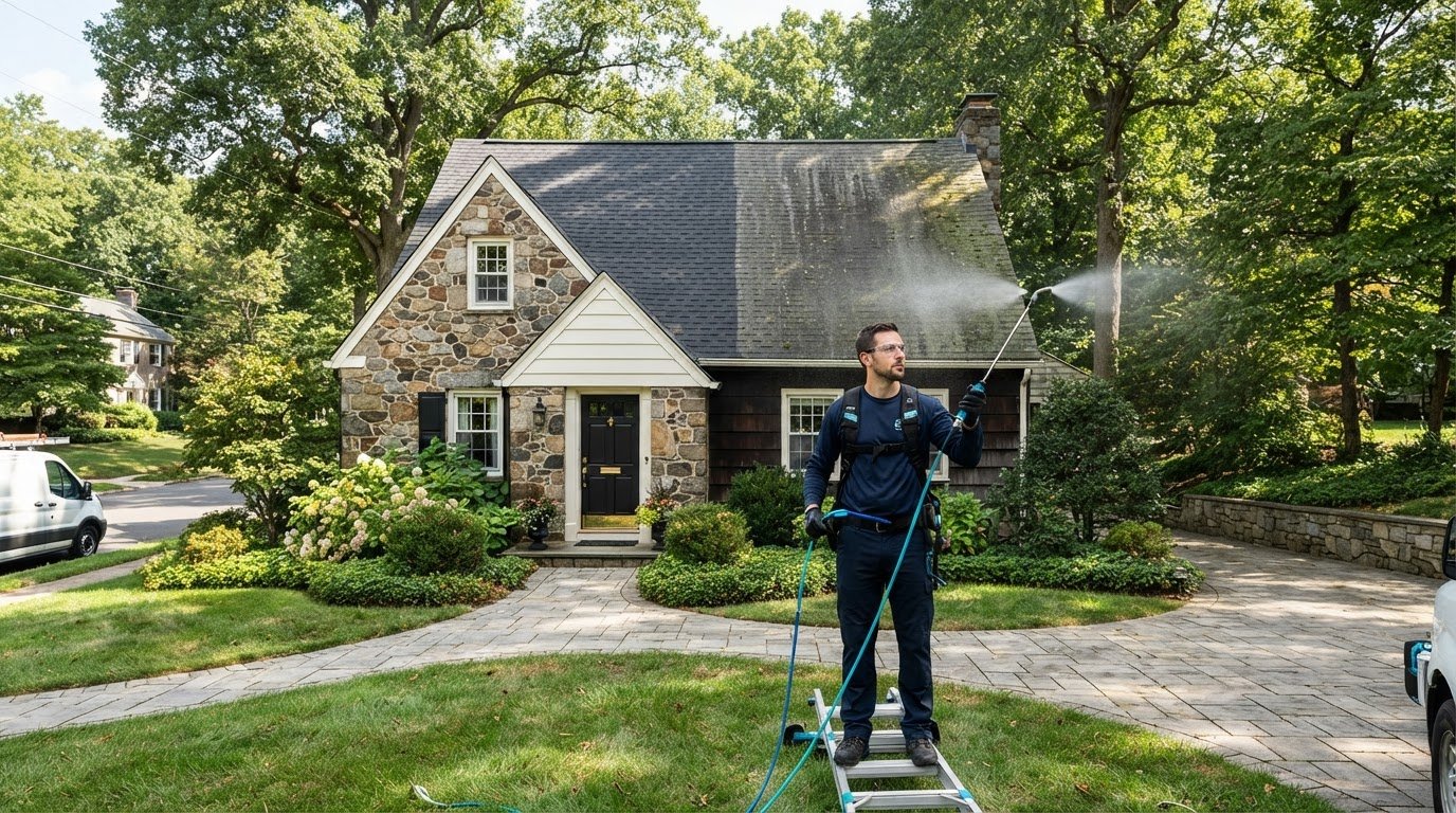 Low-Pressure Roof Cleaning: A Safer Approach for Bucks County Homes