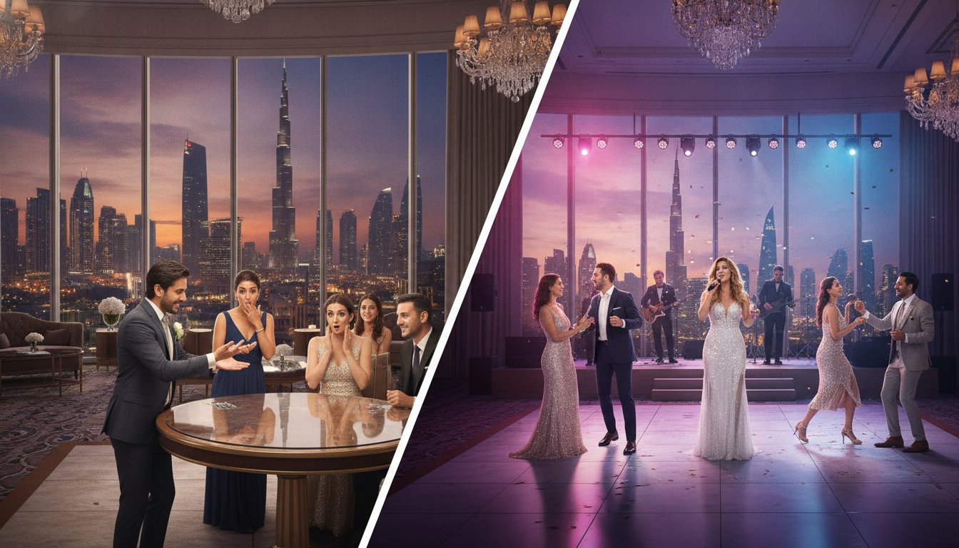 Magician vs. Live Band for Your Dubai Wedding