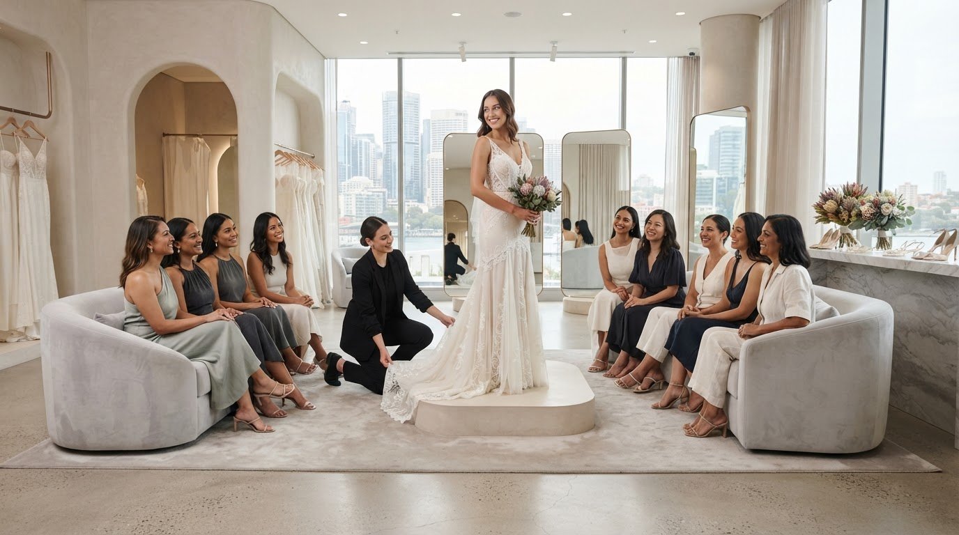Managing Large Groups at a Sydney Bridal Appointment