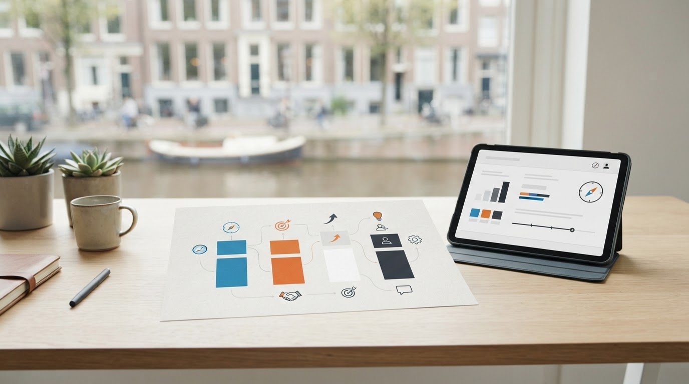 Marketingplan op 1 A4 voor een klantgerichte strategie