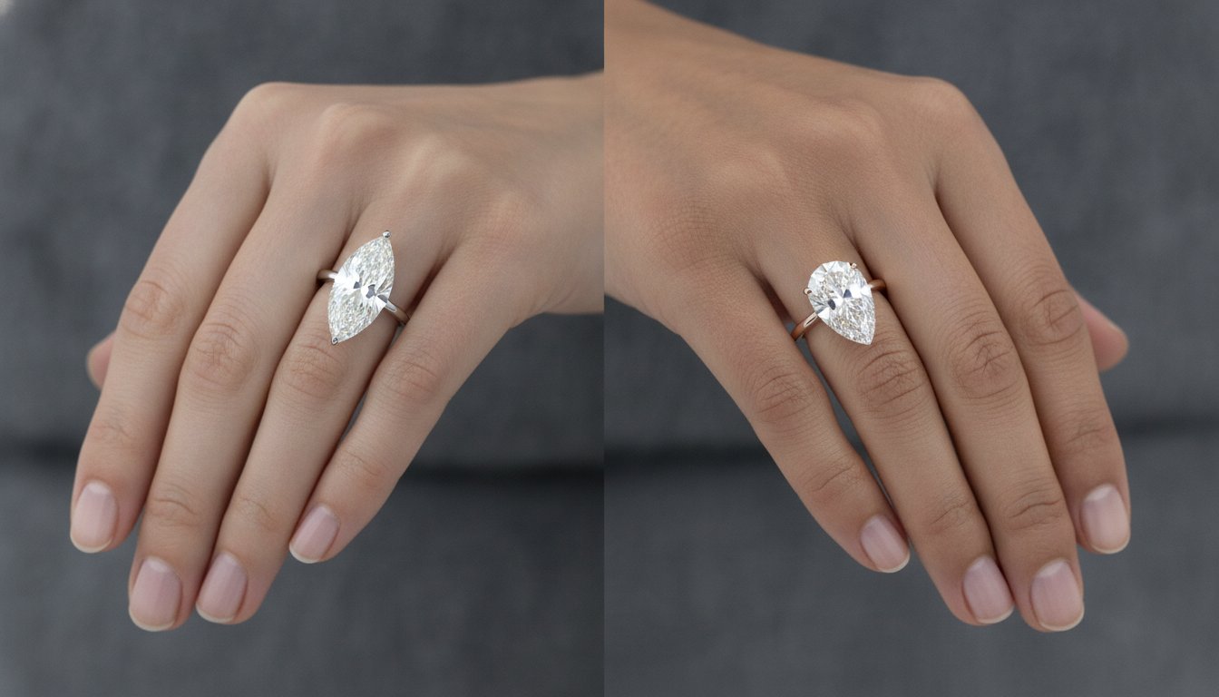 Marquise Cut vs. Pear Shaped Diamond: Which Offers the Best Carat Illusion?