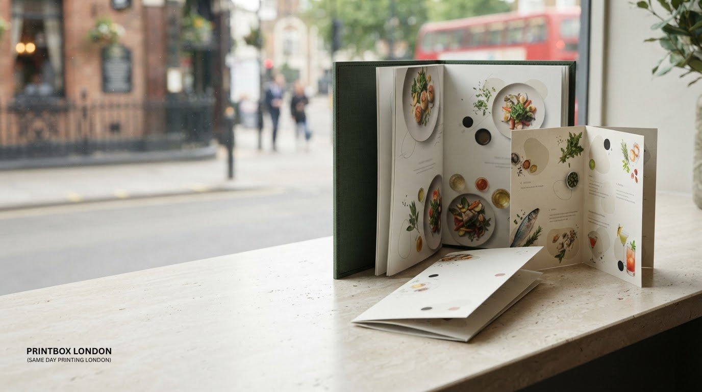 Menu Printing in London for Custom Sizes, Stocks and Finishes