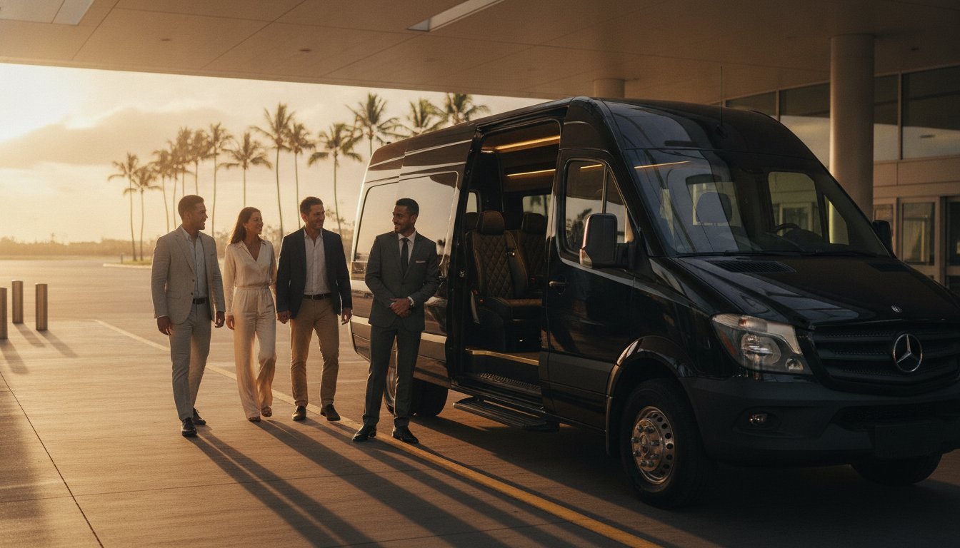 Mercedes Sprinter Van Rental with Driver: Elite Honolulu Airport Group Transfers