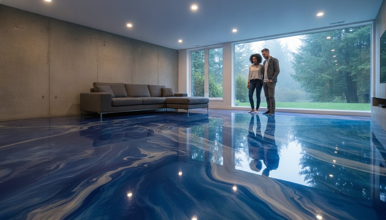 Metallic Epoxy Basement Floor BC: The 2026 Guide to Luxury Finishes