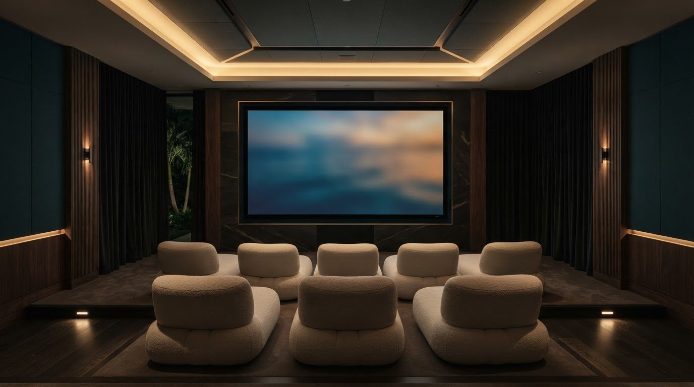 Miami Home Theater Design for Clear Sound and Ideal Viewing