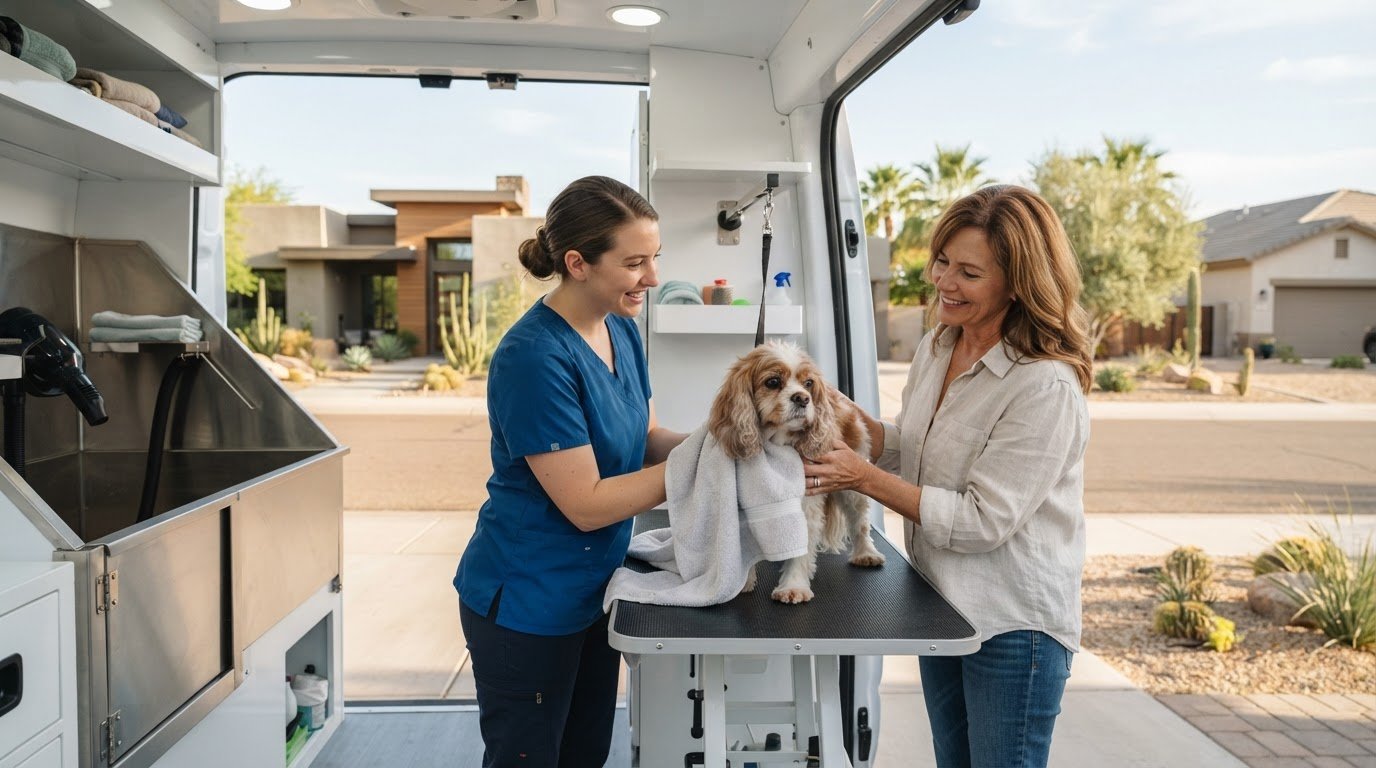 Mobile grooming for dogs with separation anxiety: what helps