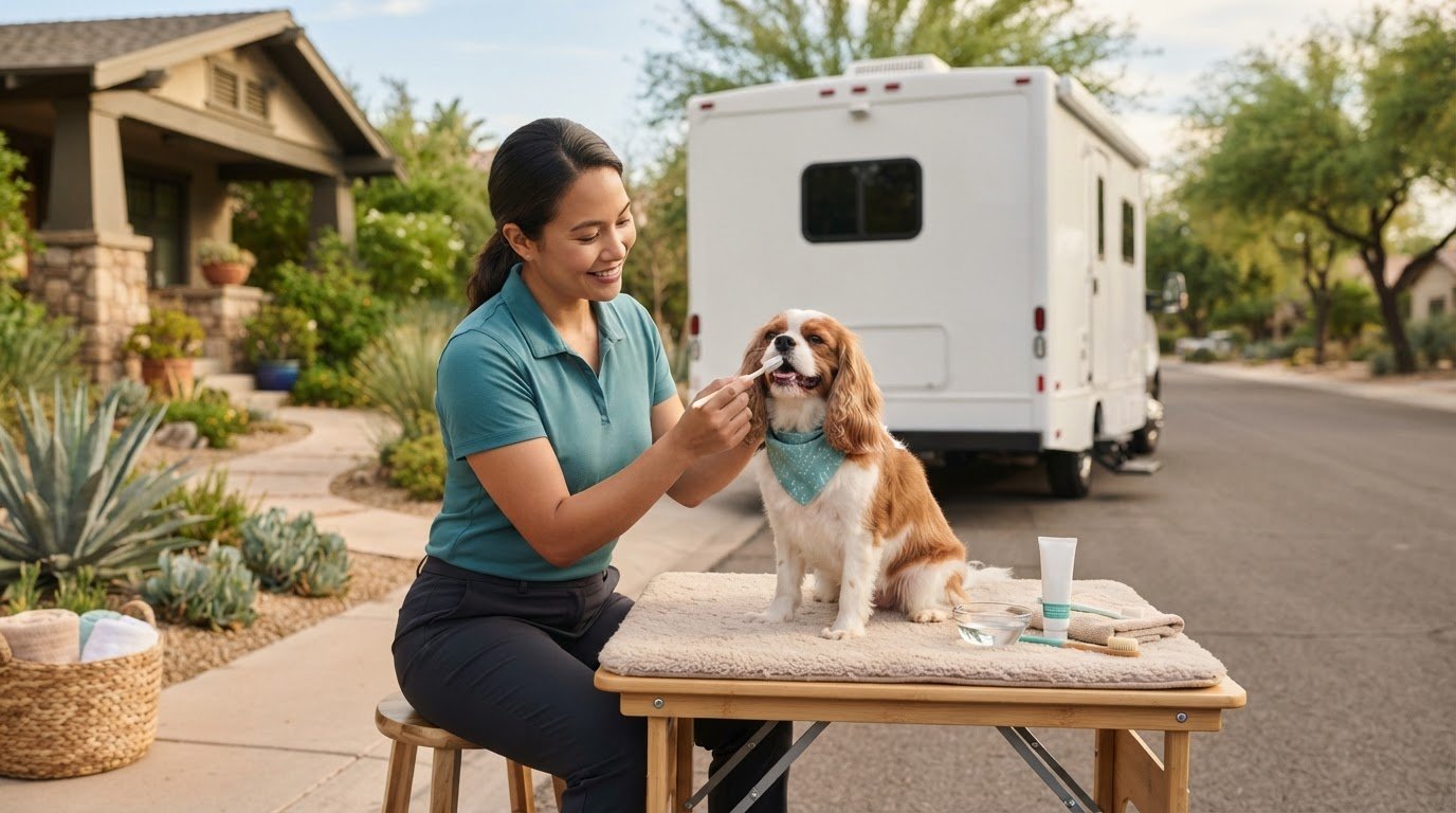 Mobile Pet Teeth Brushing: A Calm, Convenient Grooming Add-On