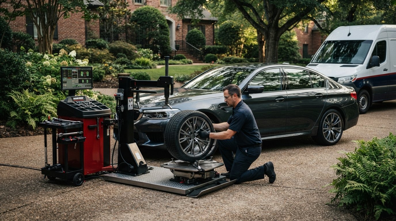 Mobile Tire Service for Luxury Cars: Dealership Precision in Your Driveway