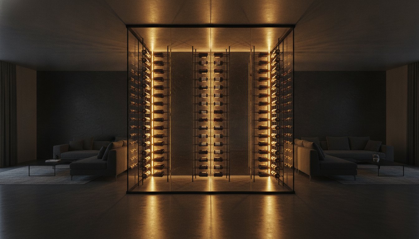 Modern Glass Enclosed Wine Cellar Design: Aesthetics and Technical Essentials