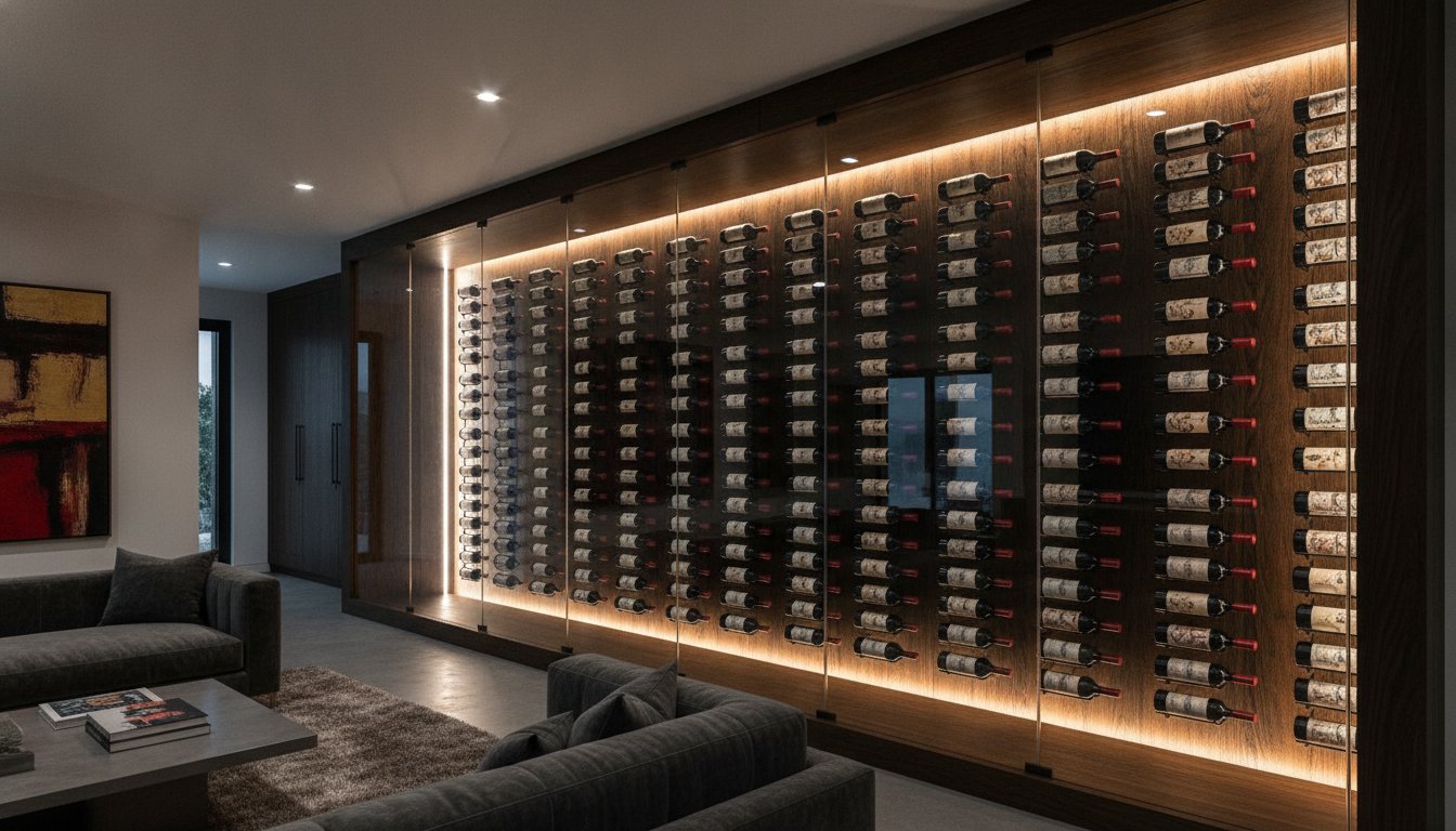 Modern Wine Wall Display Ideas for Luxury Home Interiors