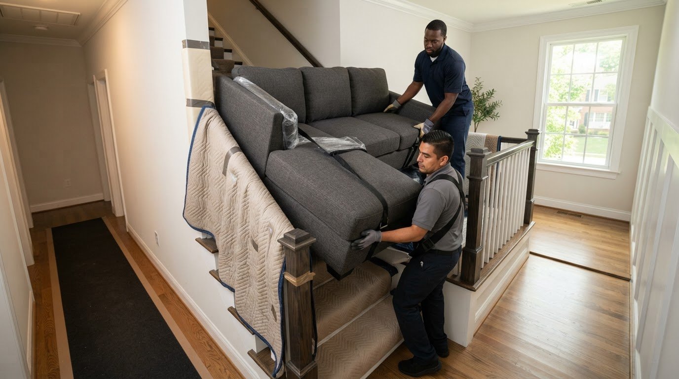 Move Furniture from Upstairs to Downstairs in Centreville, VA