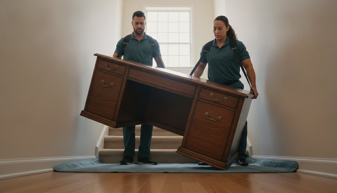 Move Heavy Wayfair Desks Upstairs: Expert Vienna Movers