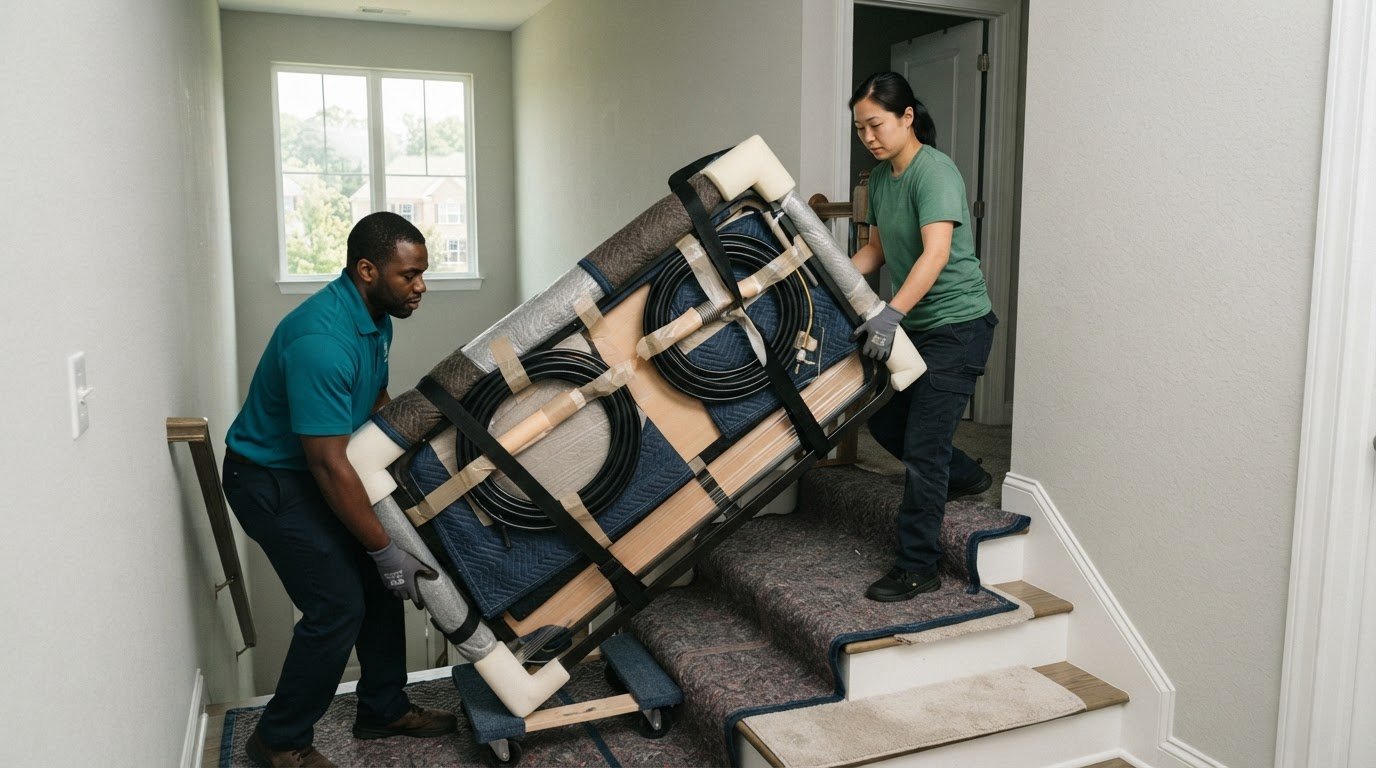Movers to Lift Sleep Number Bed Upstairs in Fairfax