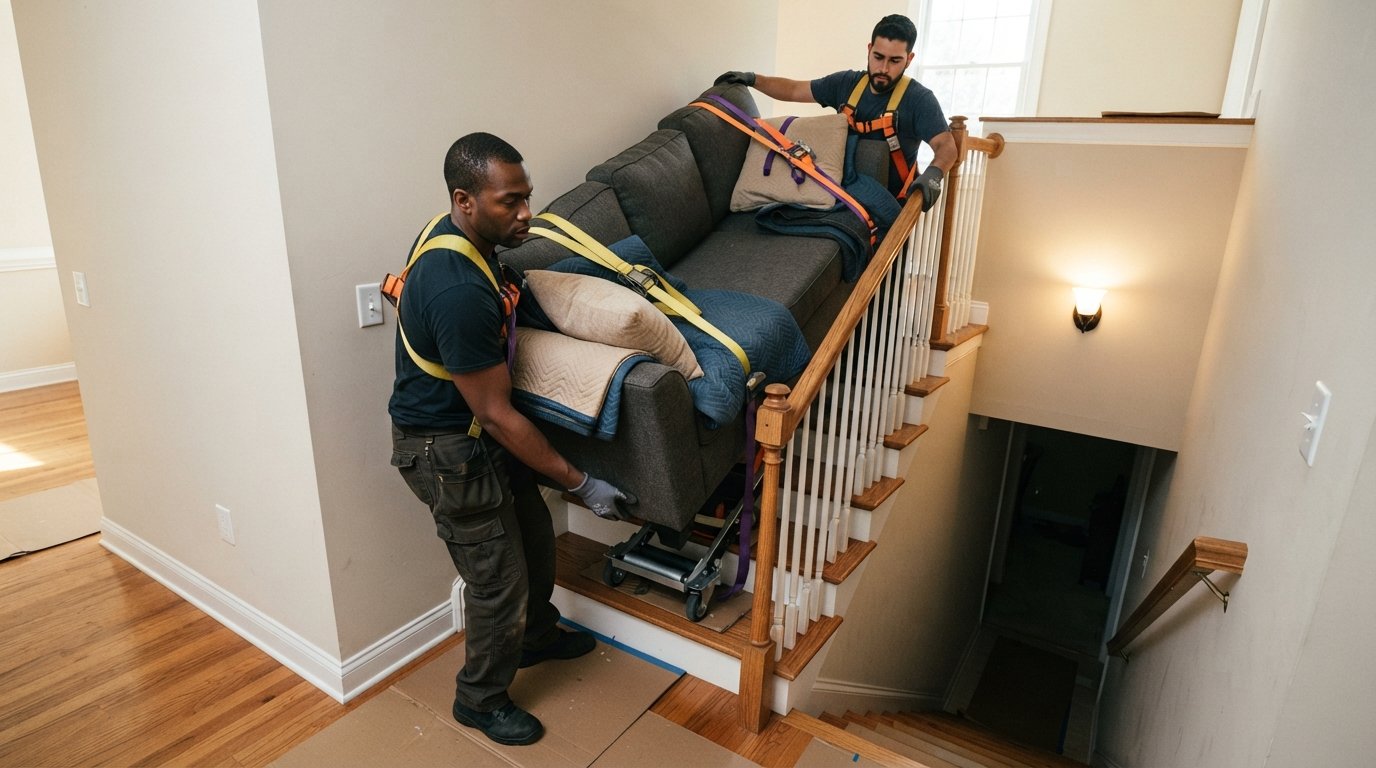 Moving Heavy Couches Downstairs: McLean VA Labor Pros