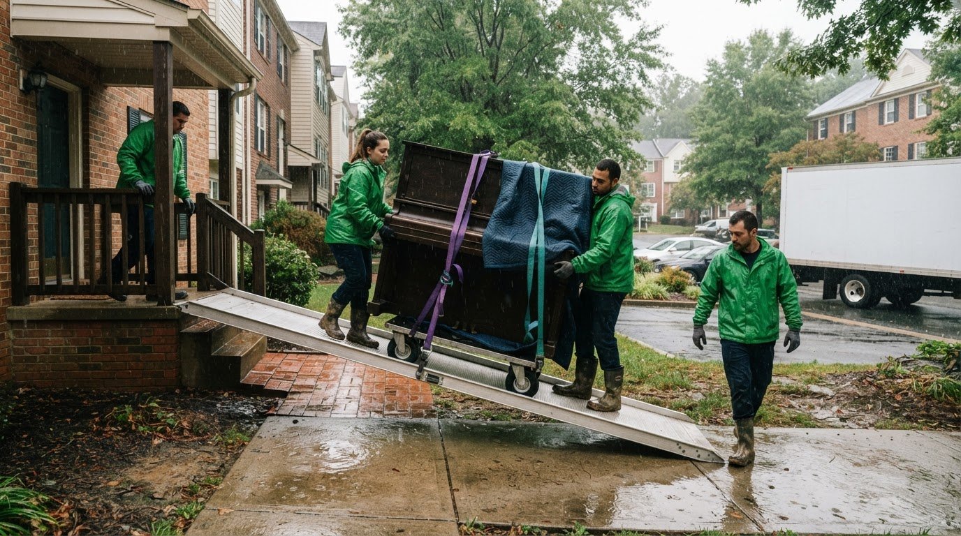 Moving Heavy Items in Dumfries Rain: Safety Guide