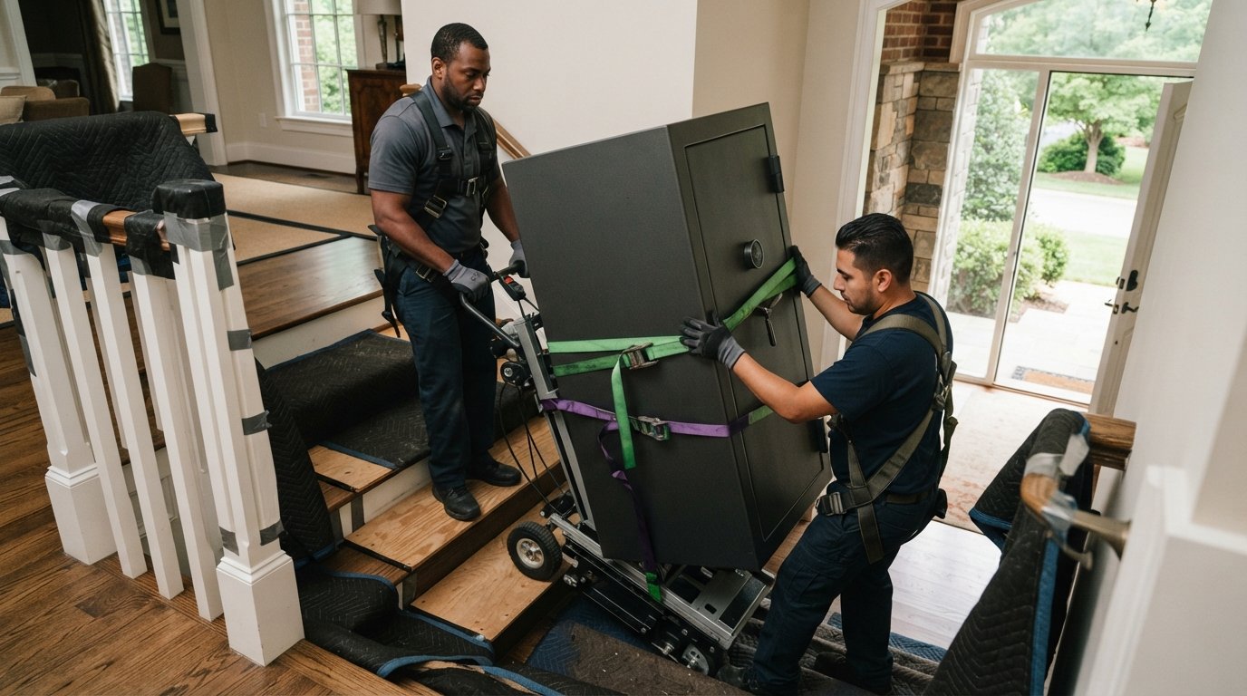 Moving Liberty Gun Safes to Basements in McLean, VA