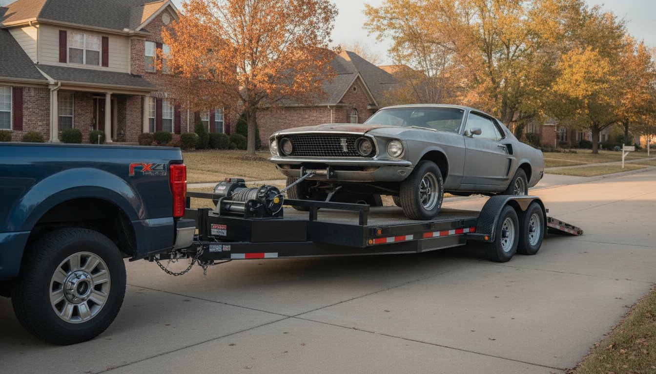 Moving Non-Running Cars in Omaha: Winch & Trailer Guide