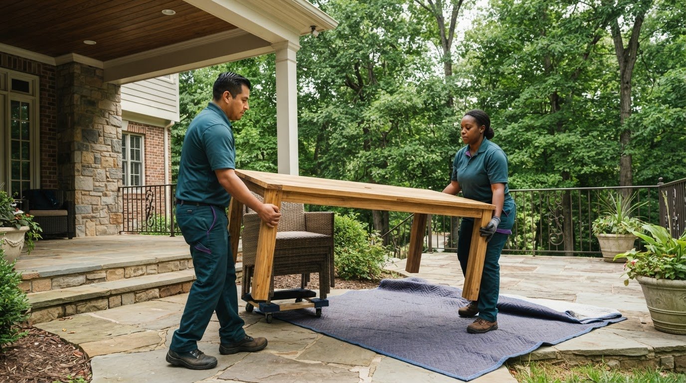 Moving Teak Outdoor Furniture to a Covered Clifton Patio