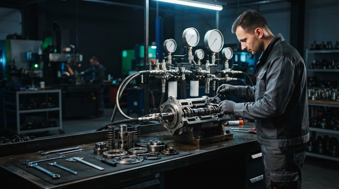 Naprawa pomp Bosch Rexroth w serwisie hydrauliki siłowej