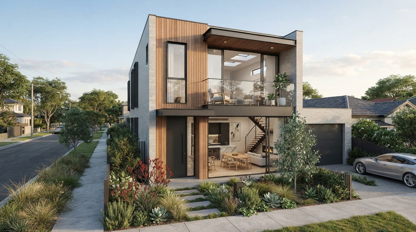 Narrow Block Home Design for Two-Storey Homes