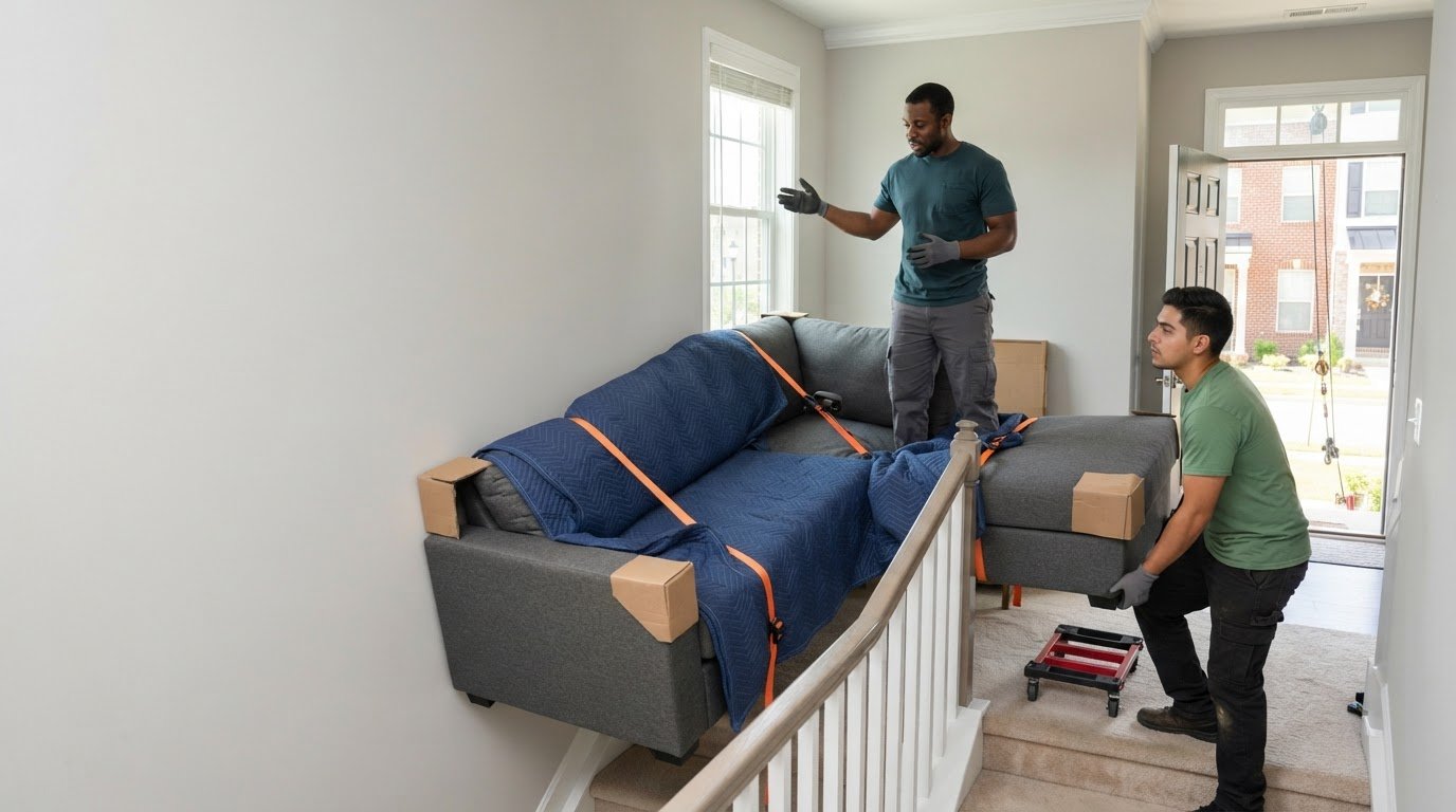 Need Movers to Get a Couch Unstuck from Stairs in Woodbridge?