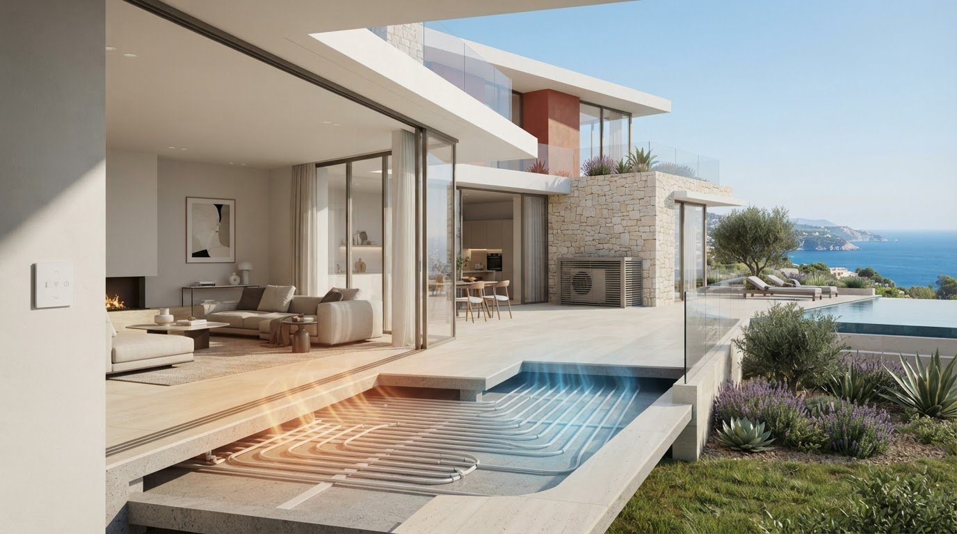 New-Build Villas with Underfloor Heating and Cooling: A Buyer’s Guide