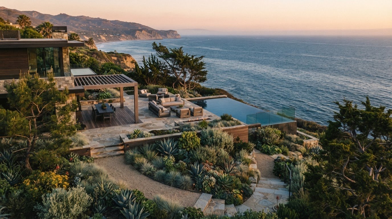 Oceanfront Landscape Design in Malibu: Planning for Coastal Living