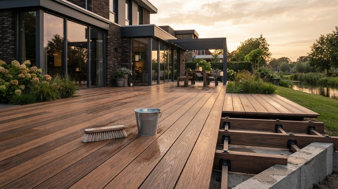 Onderhoudsvrije vlonderplanken: wat vraagt een composiet terras écht?