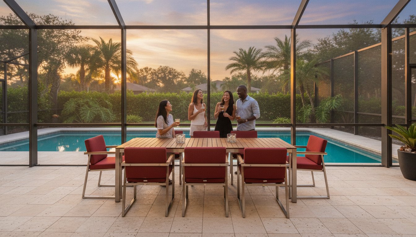 Outdoor Dining Space: Florida Lanai Planning Guide
