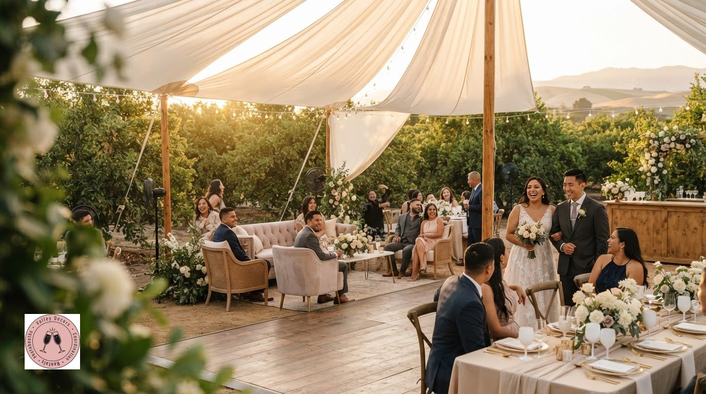 Outdoor Wedding Equipment Rentals in Fresno for Heat Management