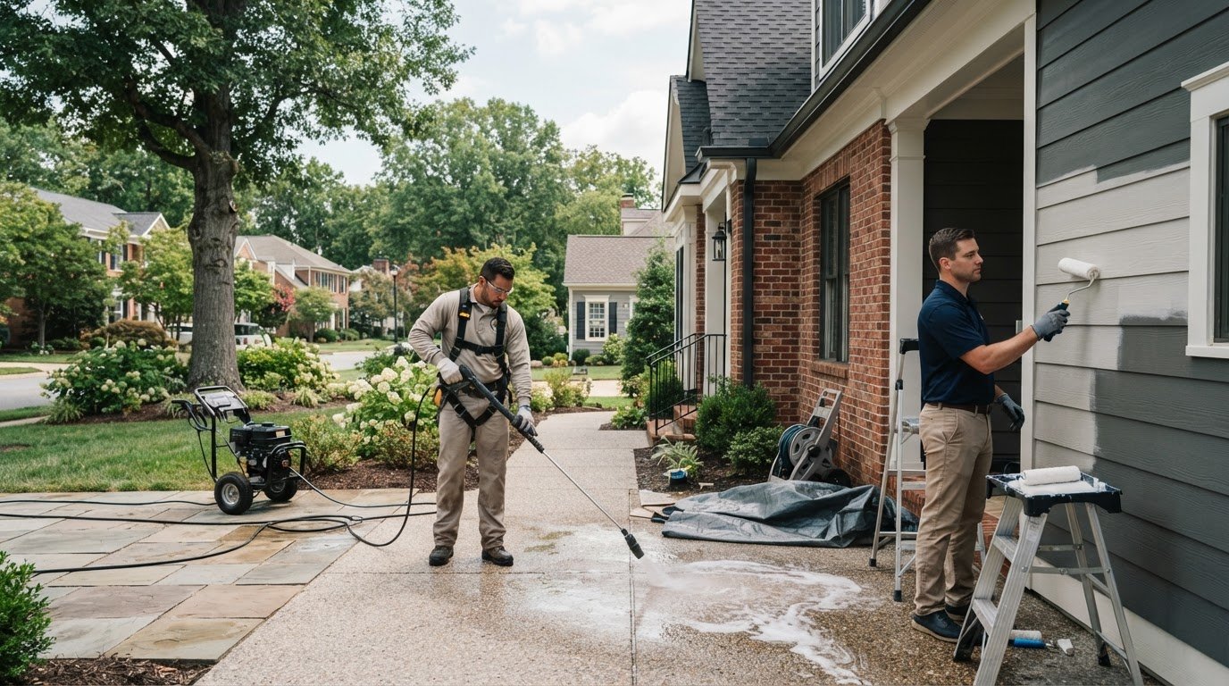 Painting and Power Washing in Northern Virginia: How to Plan the Work