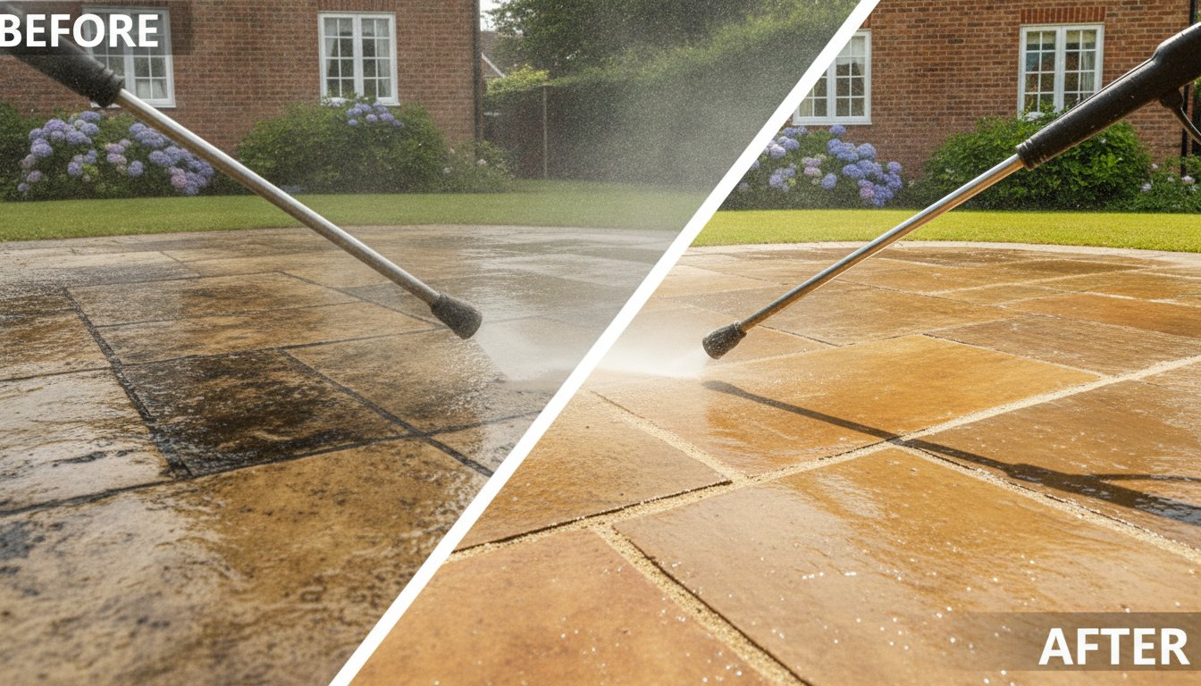 Patio Black Spot Removal Wolverhampton: Professional Stone Restoration