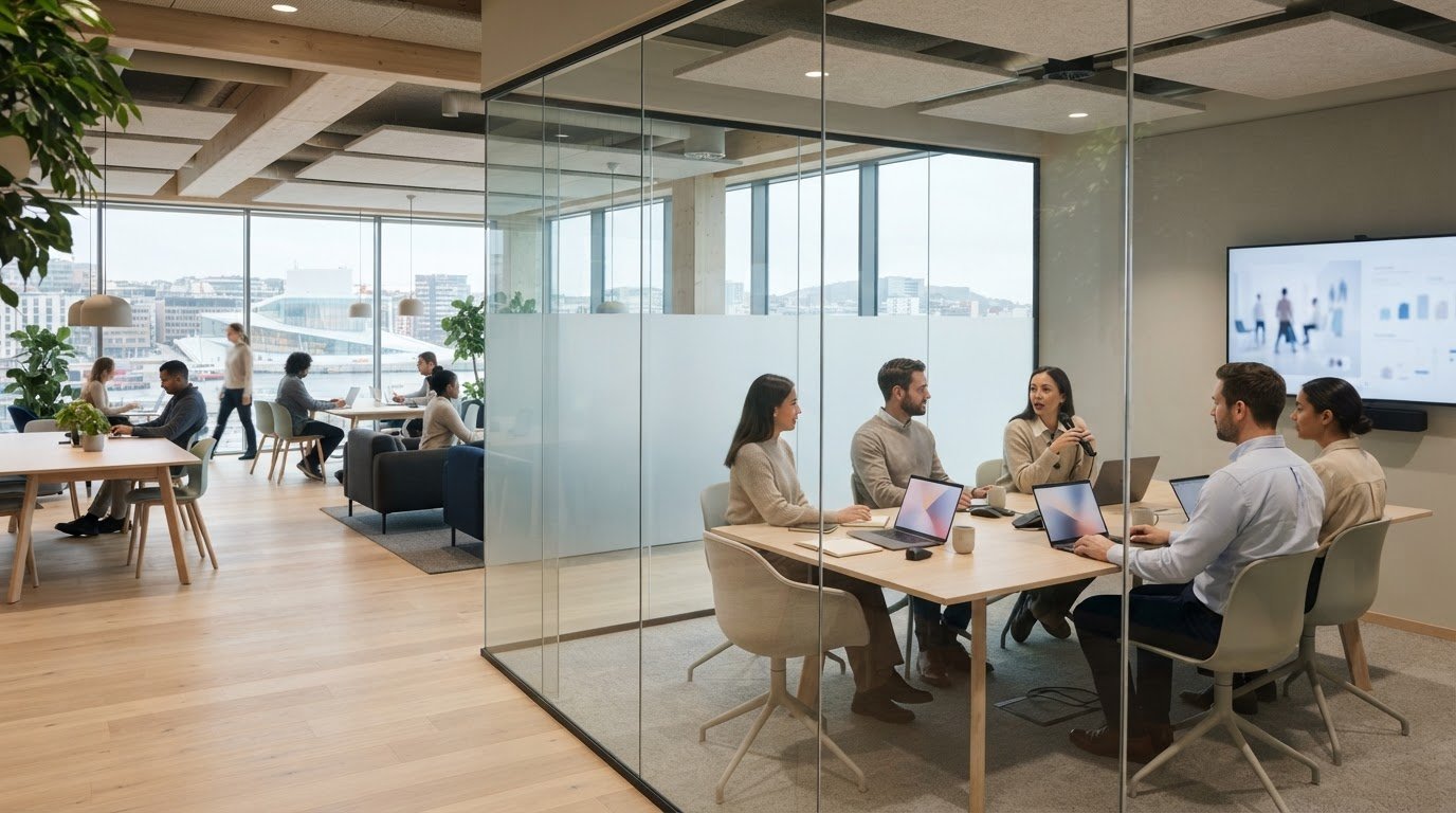 Personvern i co-working spaces: Slik skaper du skjerming uten å stenge rommet