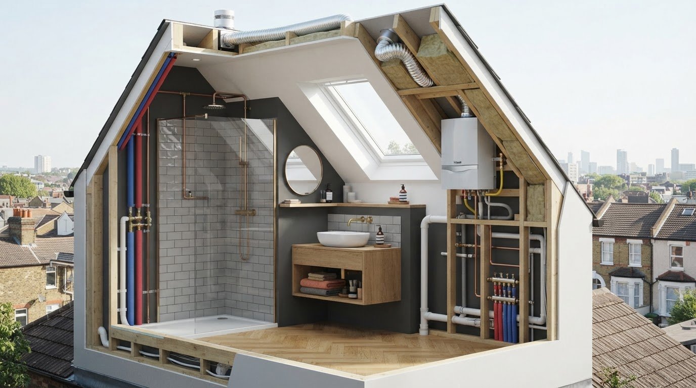 Plumbing for a Croydon loft conversion: costs and compliance