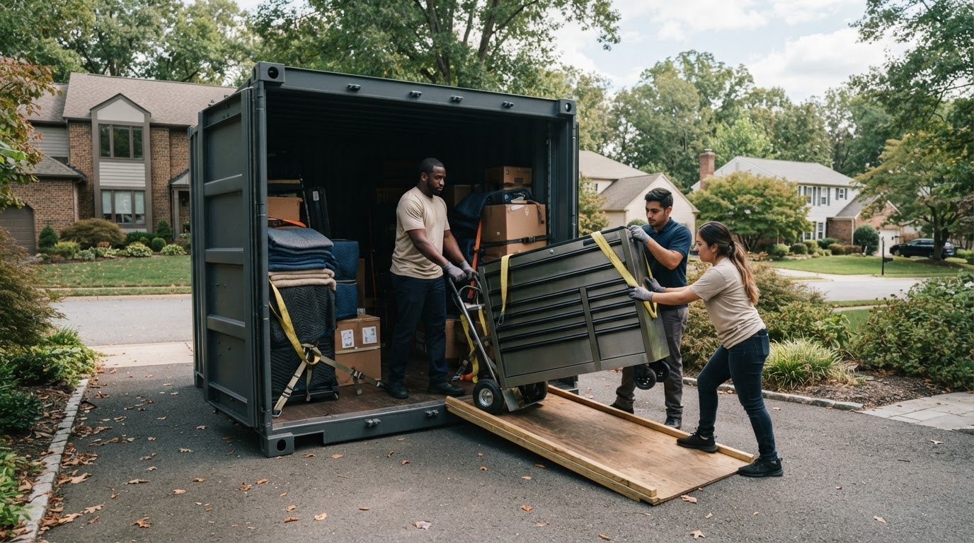 PODS Loading Help in Reston for Workshop Gear